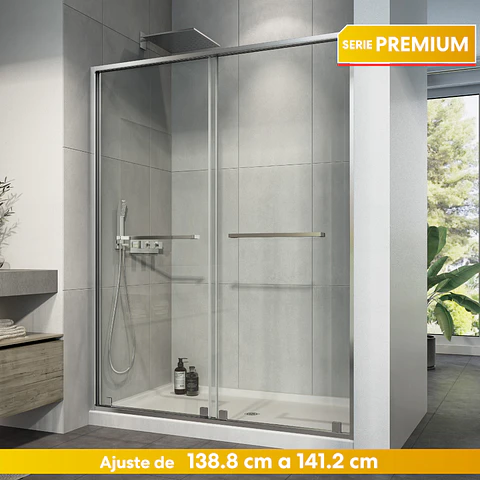 Mampara Corredera Frontal Doble PREMIUM 140 cm