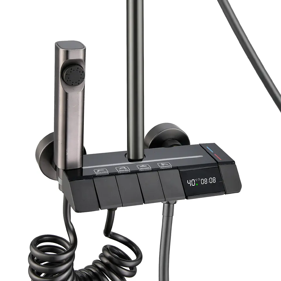 Columna de Ducha Lank con 4 funciones Gun Metal 2