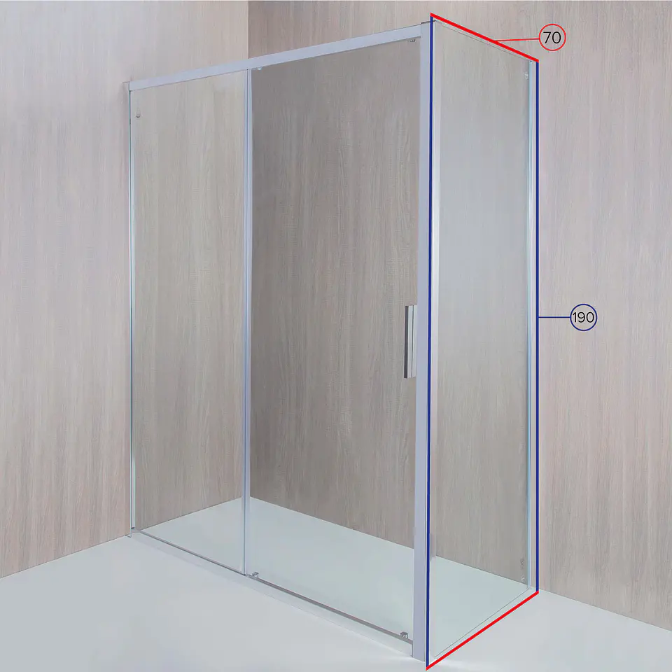 Set Mampara Corredera para cierre esquina 120x90x190 cm 6 mm espesor 3