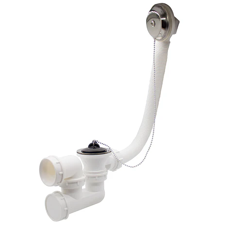 Desagüe de Tina con Rebalse y Sifón conxión 1 1/2" salida 40 mm | Universal