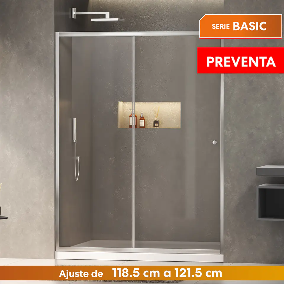 [PREVENTA] Mampara corredera frontal 120X190 cm Basic 1