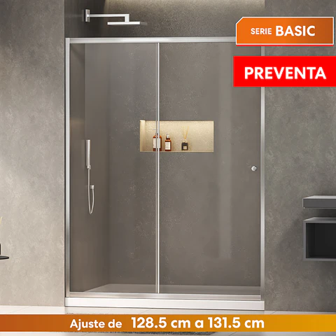 [PREVENTA] Mampara corredera frontal 130X190 cm Basic