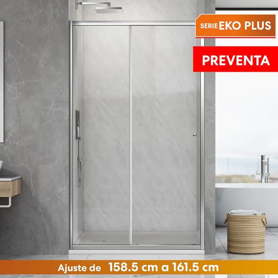 [PREVENTA] Mampara corredera frontal 160X190 cm EKO Plus 1