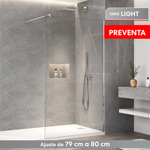 [PREVENTA] Mampara Frontal Fija 80 cms Light