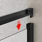 [PREVENTA] Mampara Corredera Frontal 150x190 cm Matte Black LIGHT - Miniatura 3