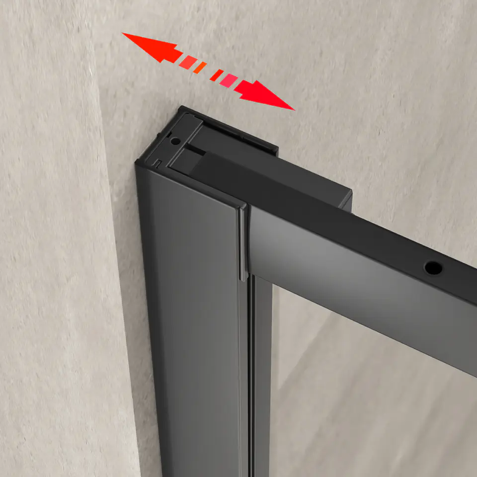 [PREVENTA] Mampara Corredera Frontal 150x190 cm Matte Black LIGHT 4