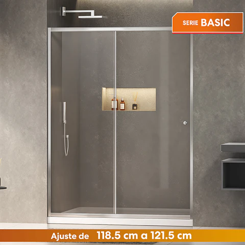 Mampara corredera frontal 120X190 cm Basic