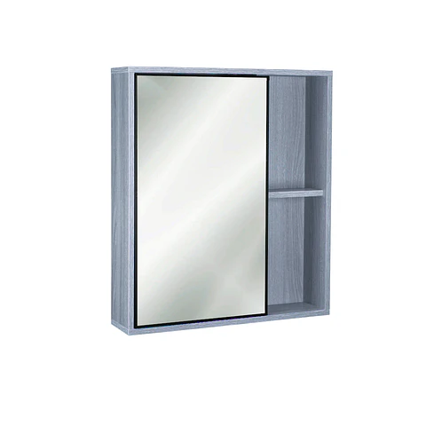 Mueble Botiquín con espejo 63x13x55 cm Gris BR43