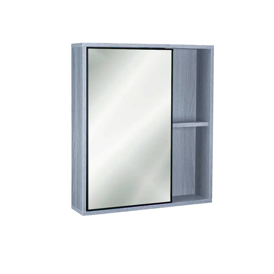 Mueble Botiquín con espejo 63x13x55 cm Gris BR43 1