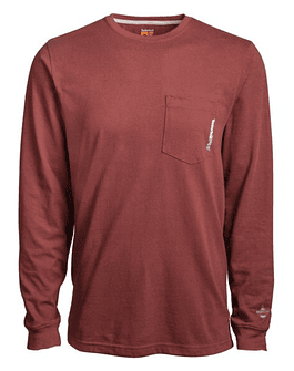 Polera Base Plate LS Pocket T MAROON