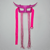 Fuchsia Mask with Horns and Fringes