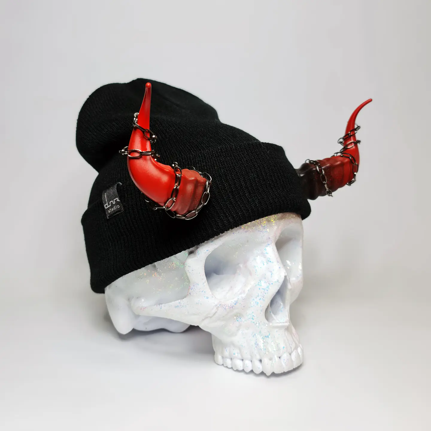 Lucifer Beanie With Chains 4