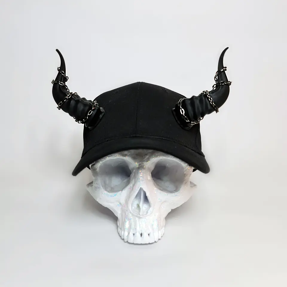 Lucifer Cap with Chains 2