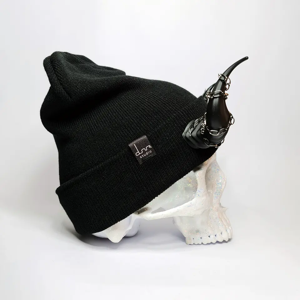 Lucifer Beanie With Chains 3