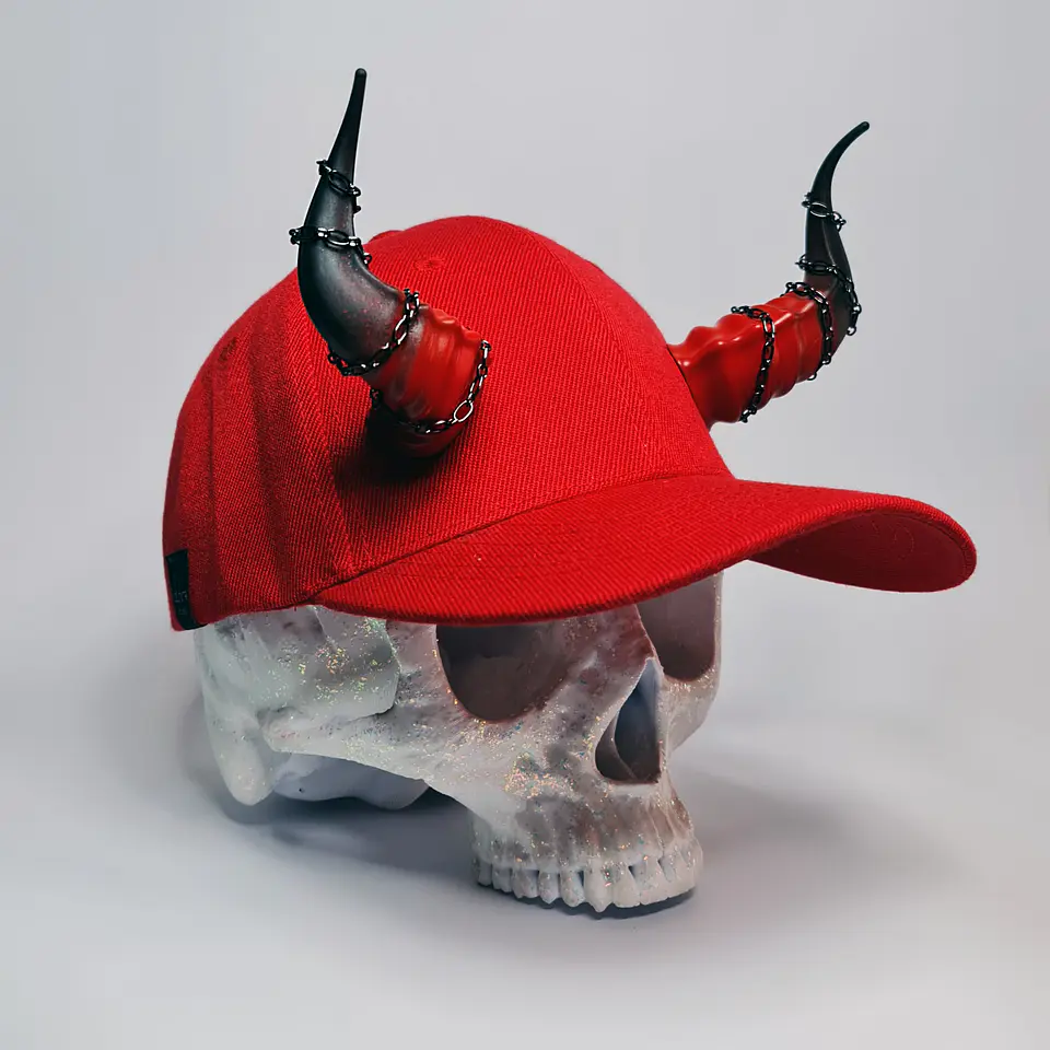 Lucifer Cap with Chains 5