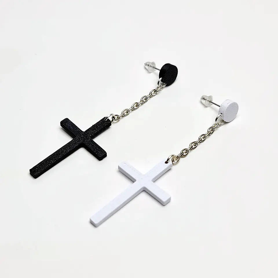 Cross Pendant Hoop 3