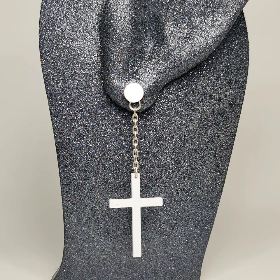 Cross Pendant Hoop 5