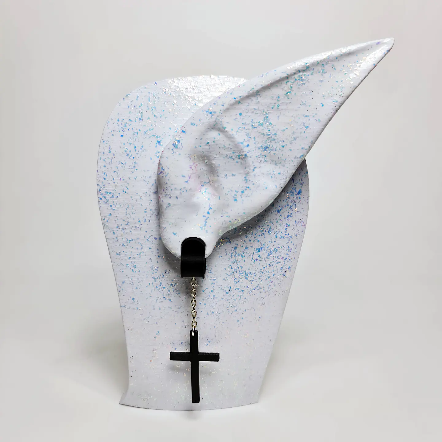 Ear Clip Cross Pendant 2