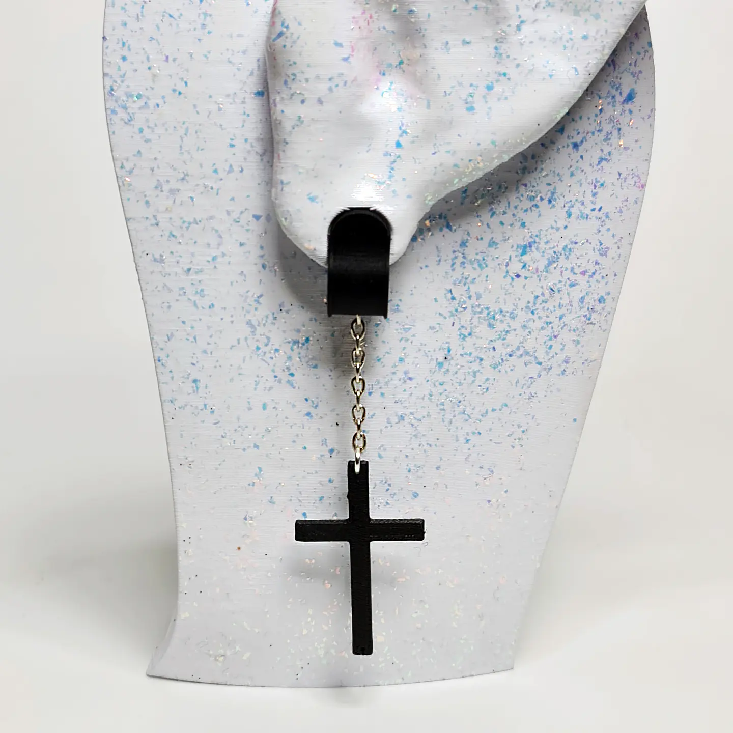 Ear Clip Cross Pendant 3