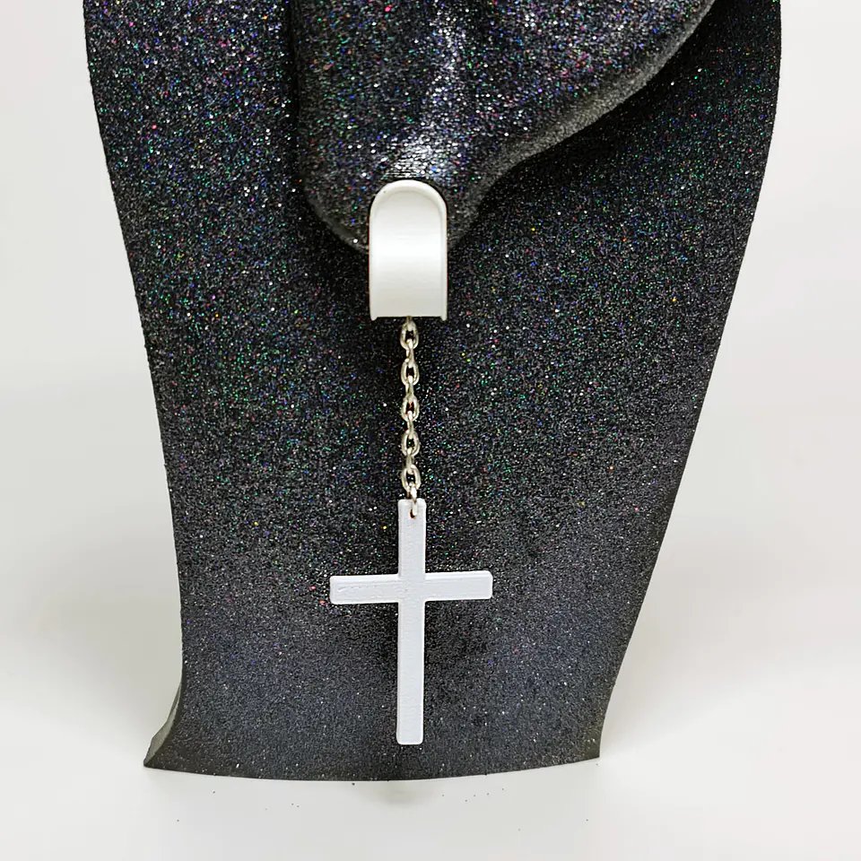 Ear Clip Cross Pendant 5