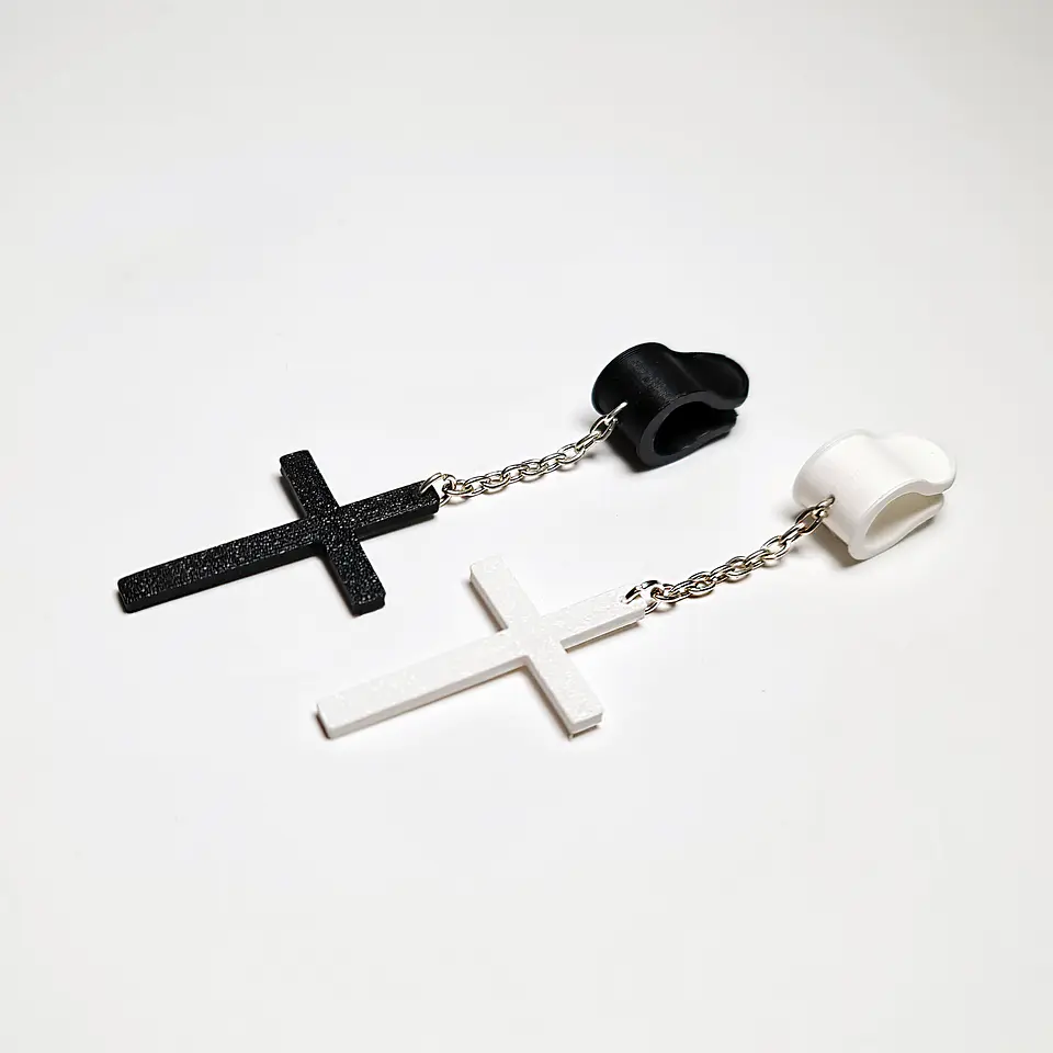 Ear Clip Cross Pendant 1