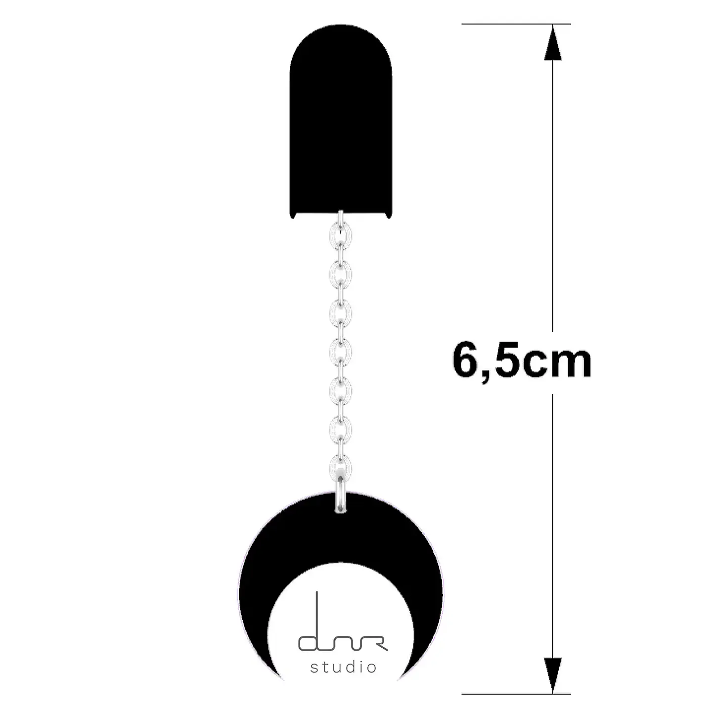 Ear Clip Black Moon 3