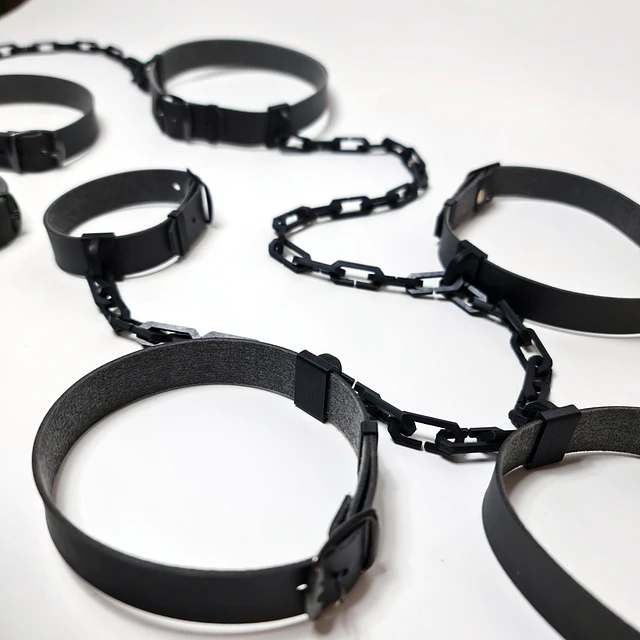 Leather Harness with Chains #1
