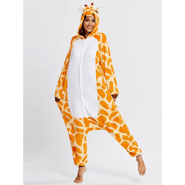 Pijama Enterito Diseño Jirafa Para Invierno