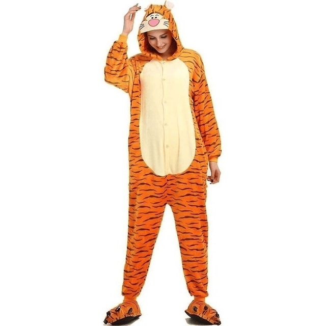 Pijama Enterito Diseño de Tigre Para Invierno - Kigurumi