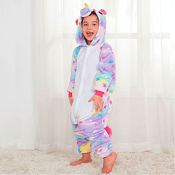 Pijama Enterito Diseño Unicornio Estrella Para Invierno 
