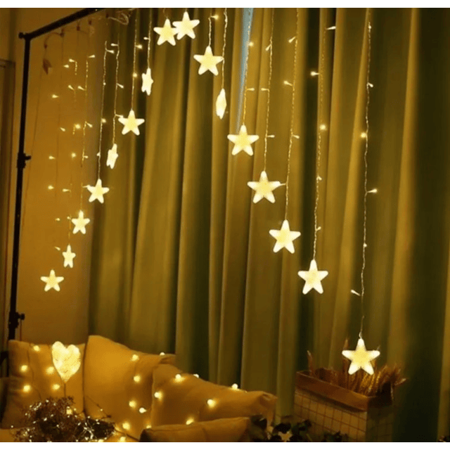 Luces Led Navidad Estrella Decorativa Guirnalda