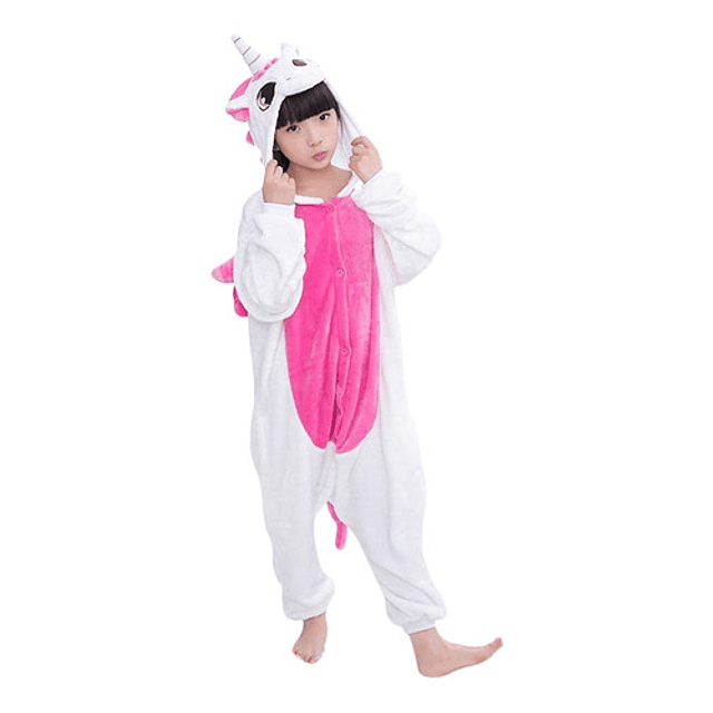 Pijama Unicornio Blanco con Rosa