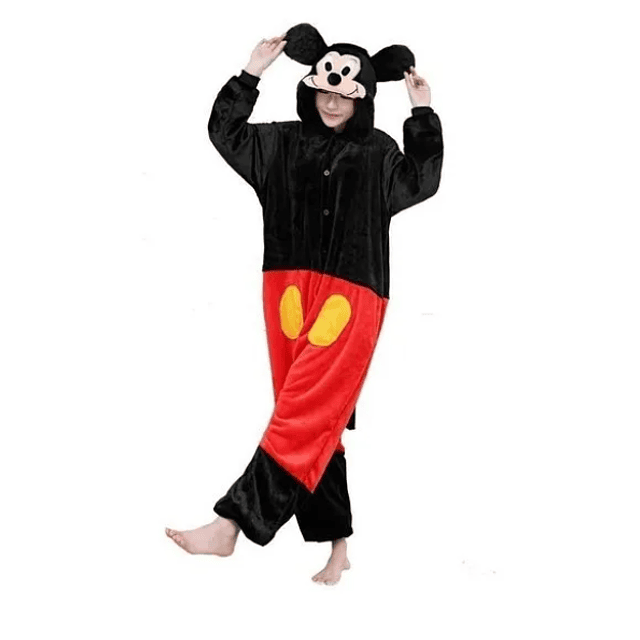 Pijama Enterizo Disfraz Mickey Mouse Para Niños Y Adultos