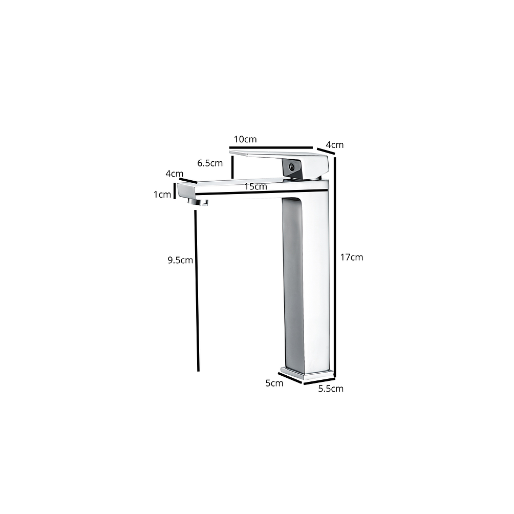 Llave Monomando Para Lavamanos Verona Plateado 2