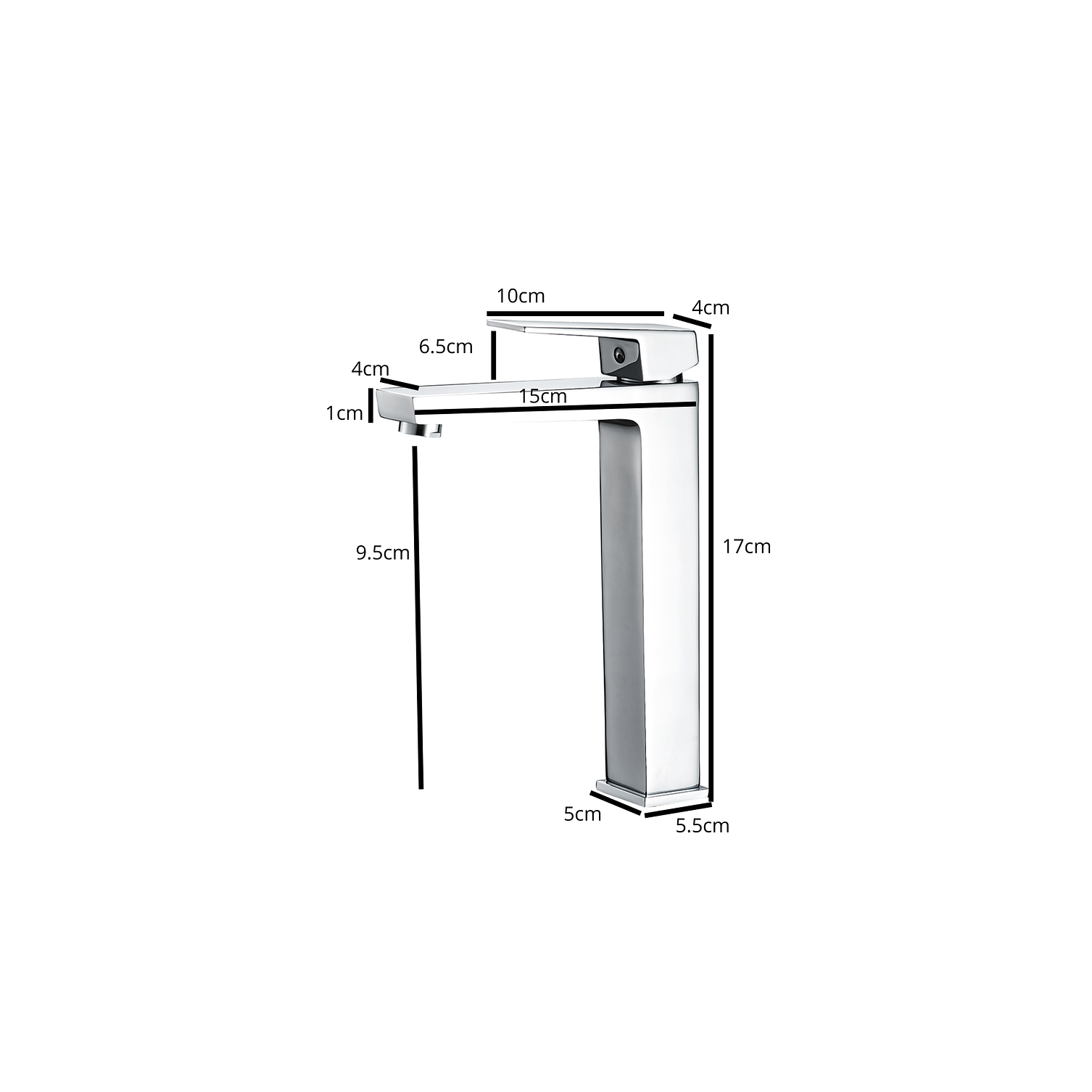 Llave Monomando Para Lavamanos Verona Plateado 2