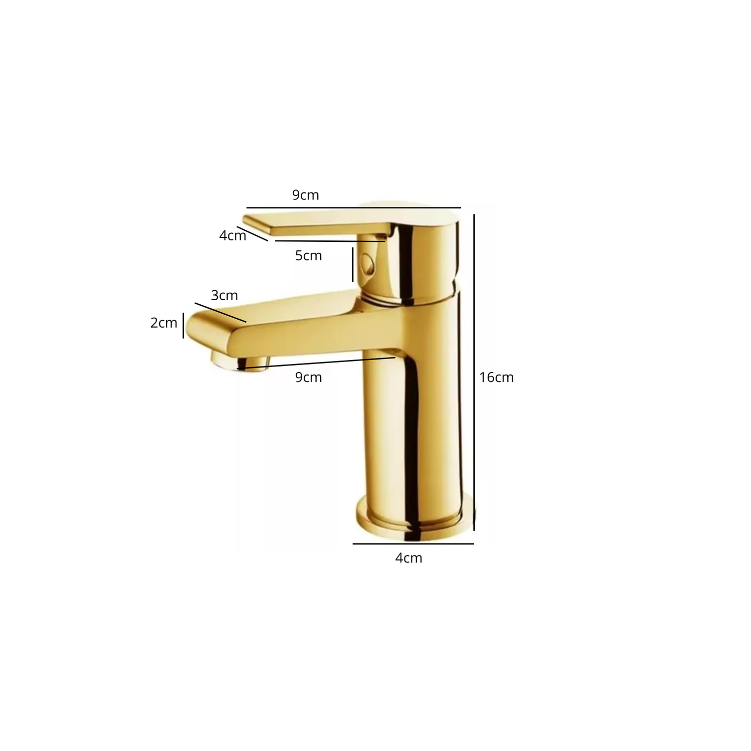 Llave Monomando Para Lavamanos Dorado  2