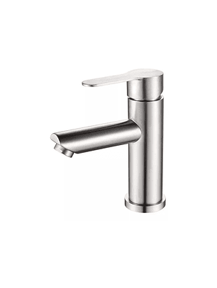 Llave Monomando Lavamanos Plateado