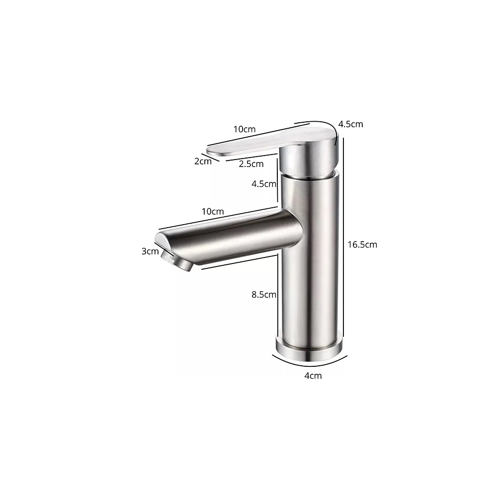 Llave Monomando Para Lavamanos Plateado 2