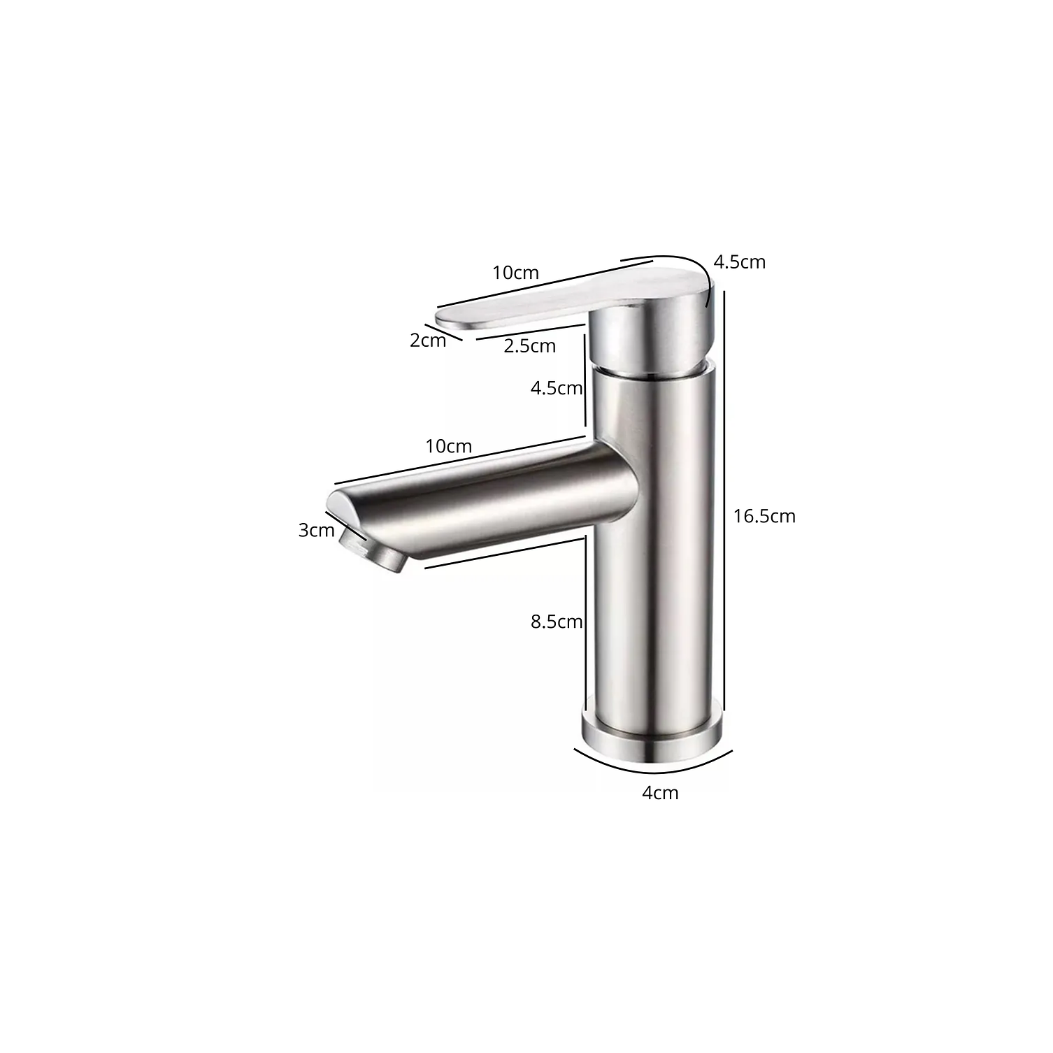 Llave Monomando Para Lavamanos Plateado 2