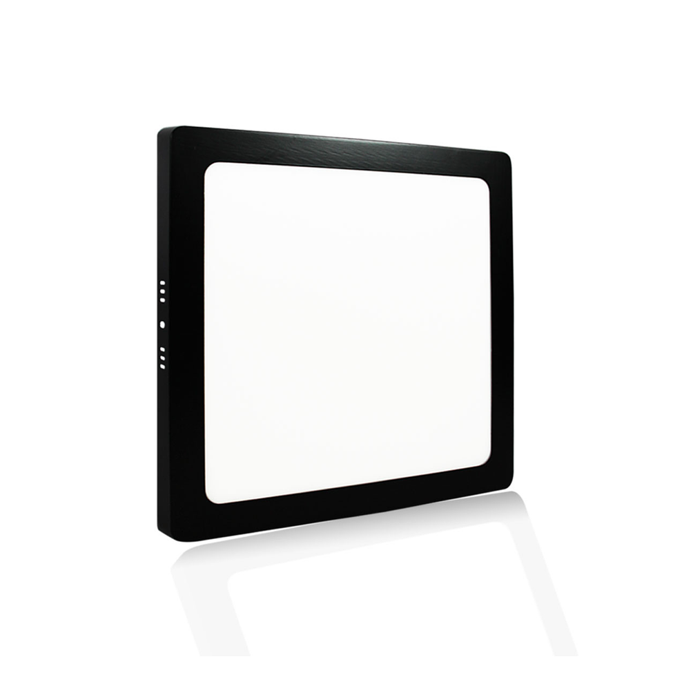 Panel Led Sobrepuesto Cuadrado 24W 6500K Negro 1