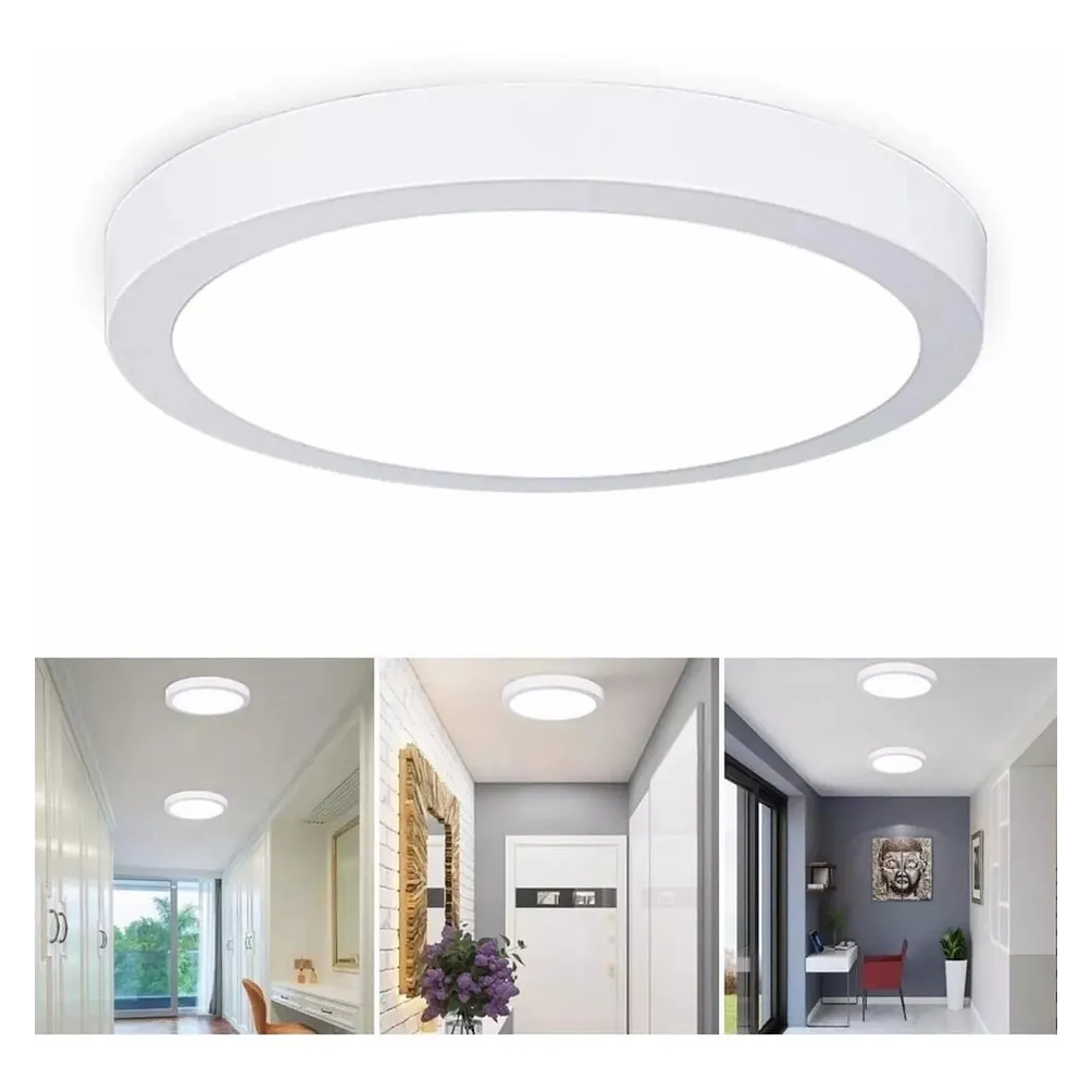 Panel Led Sobrepuesto Redondo 18W 3000K 3