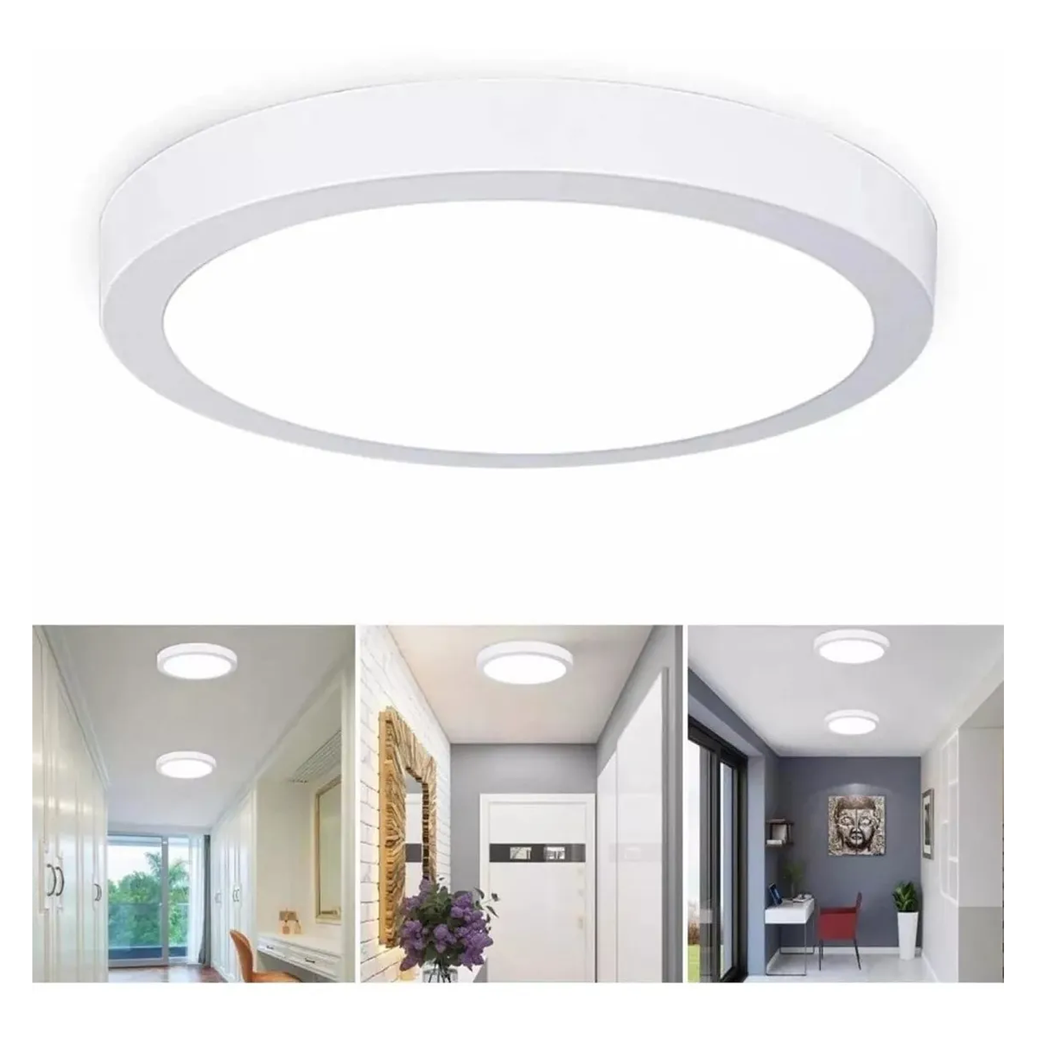 Panel Led Sobrepuesto Redondo 12W 6500K  3