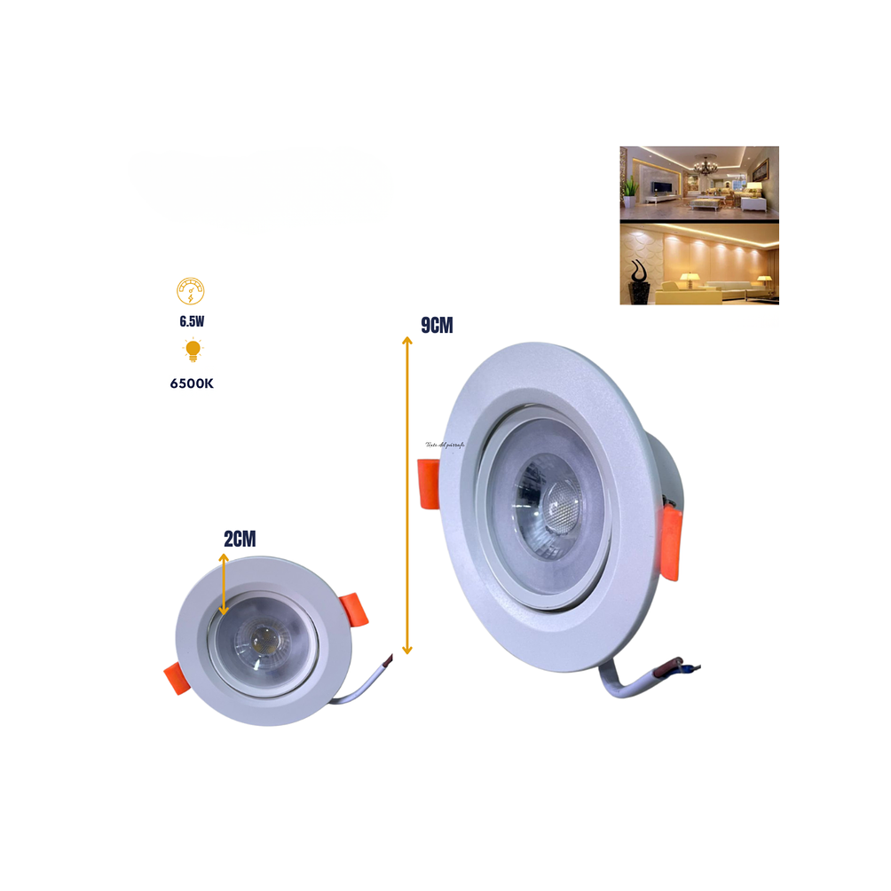 Foco Led Embutido de Techo 6.5W 6500K 2