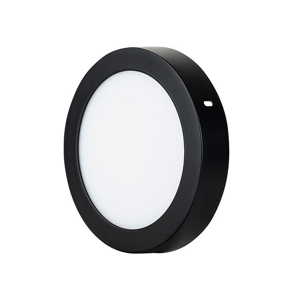 Panel Led Sobrepuesto Redondo 18W 6500K Negro 1