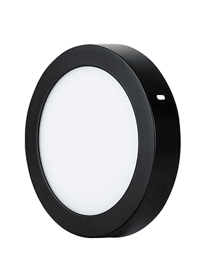 Panel Led Sobrepuesto Redondo 18W 6500K Negro