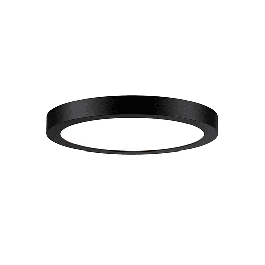 Panel Led Sobrepuesto Redondo 18W 6500K Negro 2