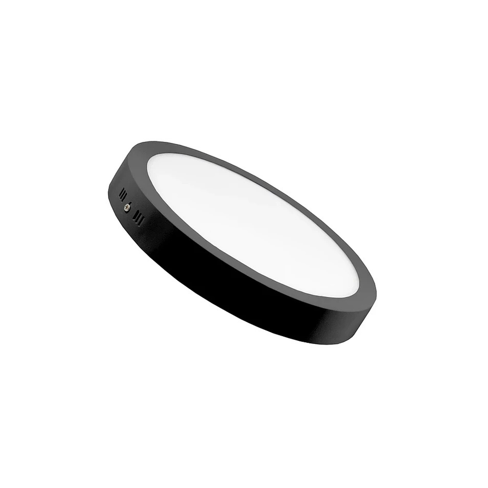 Panel Led Sobrepuesto Redondo 12W 6500K Negro 3