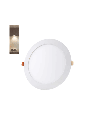 Panel Led Embutido Redondo 24W 3000K