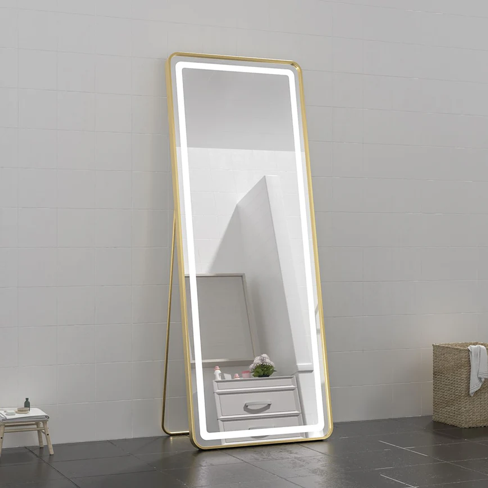 Espejo LED De Cuerpo Entero Con Pedestal L08 Gold 70x180cm 5
