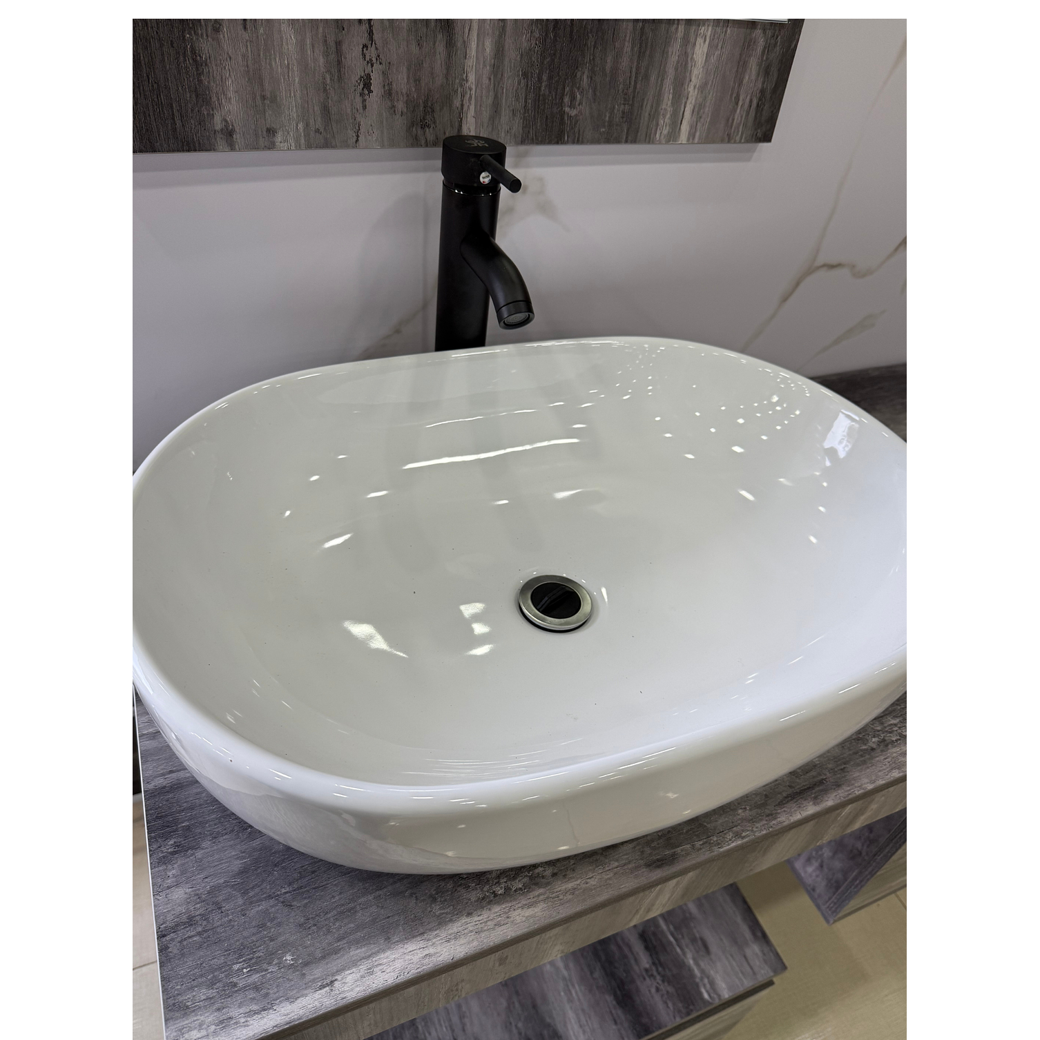 Mueble Vanitorio Flotante Completo Con Espejo, Estante y Mueble Auxiliar 3